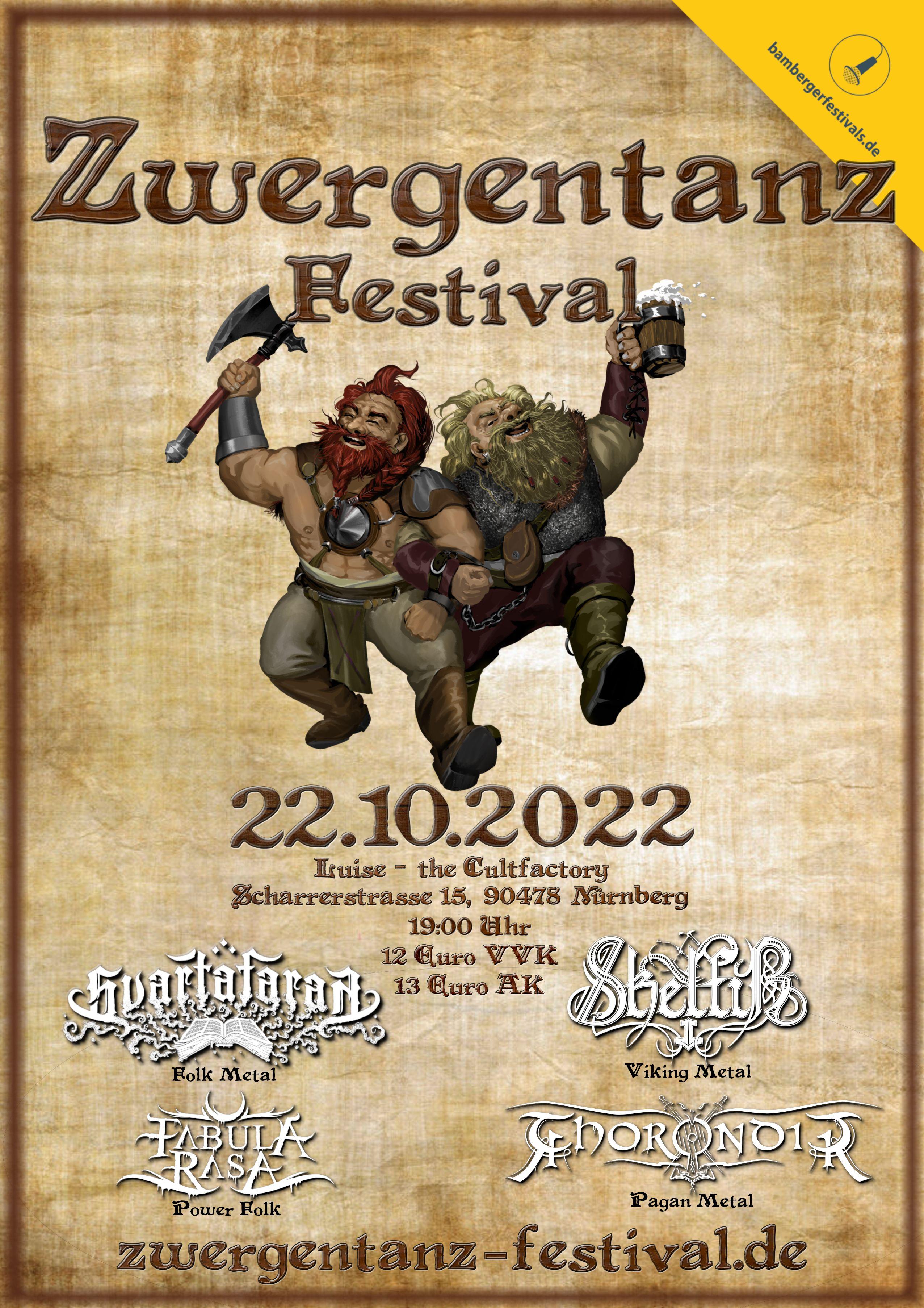 Flyer für Zwergentanz Festival 2022