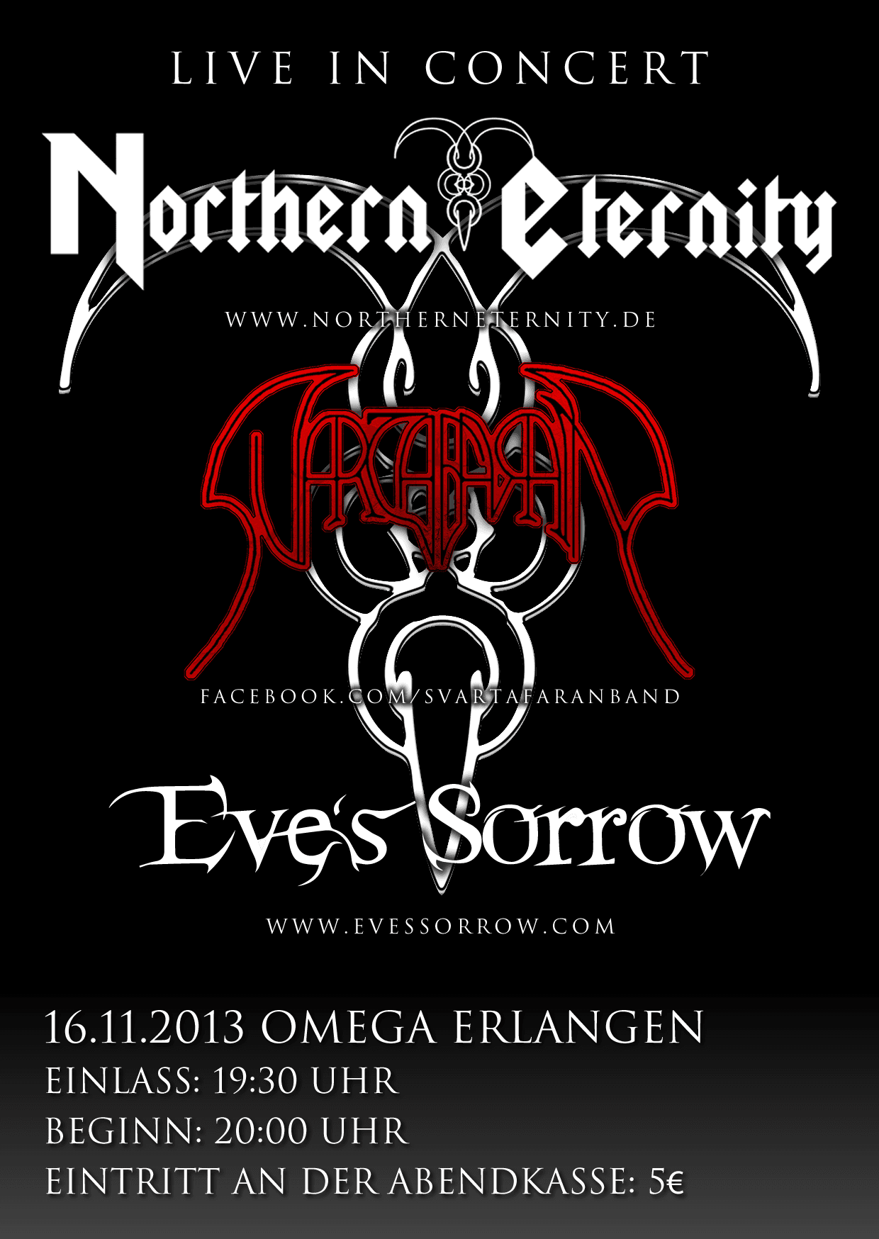 Flyer für Northern Eternity@Omega