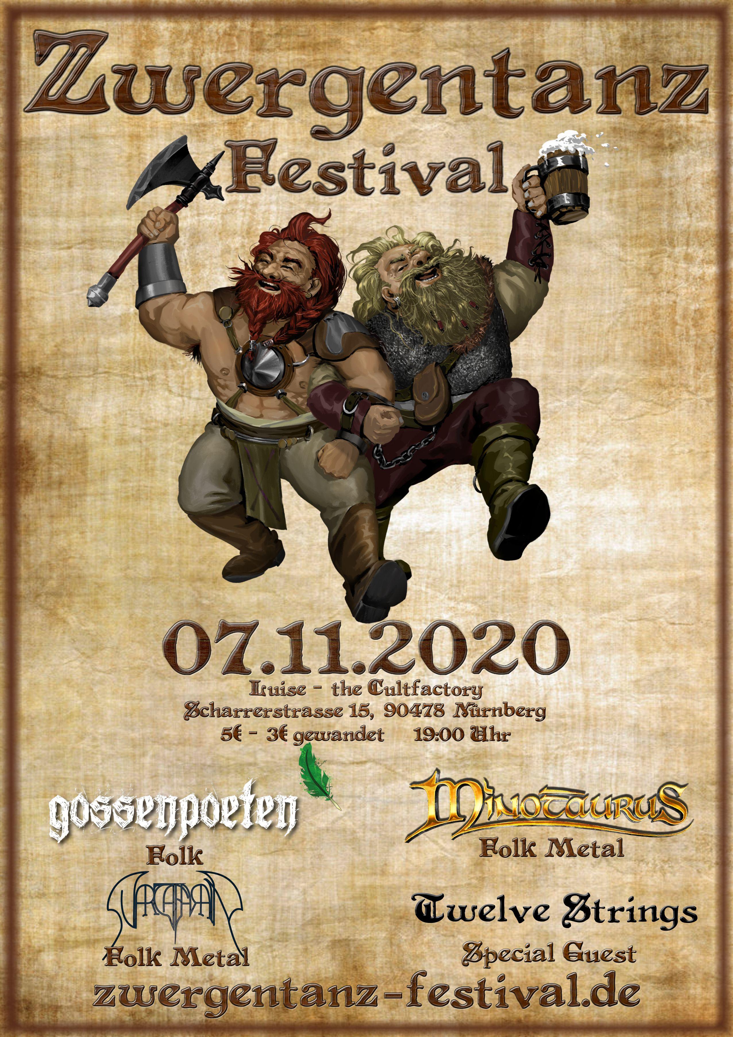 Flyer für Zwergentanz Festival
